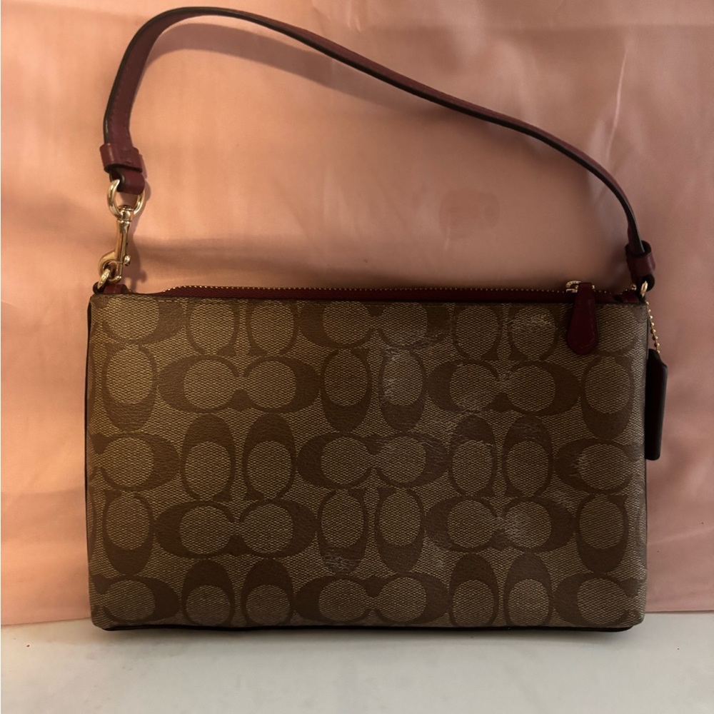 Coach Brown Crossbody Bag with Rainbow Graffiti - Picture 2 of 6